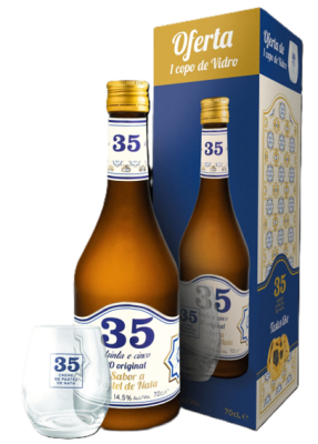 Licor 35 Pastel de Nata Likör Gift Pack mit Glas 700ml