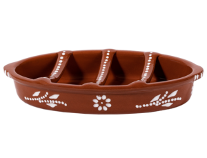Assador de Chouriço de Barro Pintado 24cm