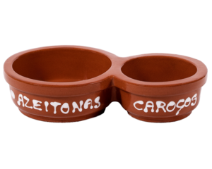 Azeitoneira de Barro Pintado 18cm