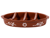 Assador de Chouriço de Barro Pintado 24cm